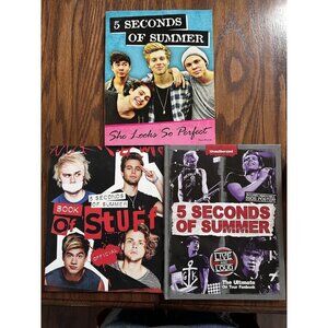 5 Seconds Of Summer 3 Book Lot: Live And Loud, Book Of Stuff, She Looks So Per..
